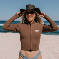 SUNWARD BOUND WETSUIT JACKET - COFFEE
